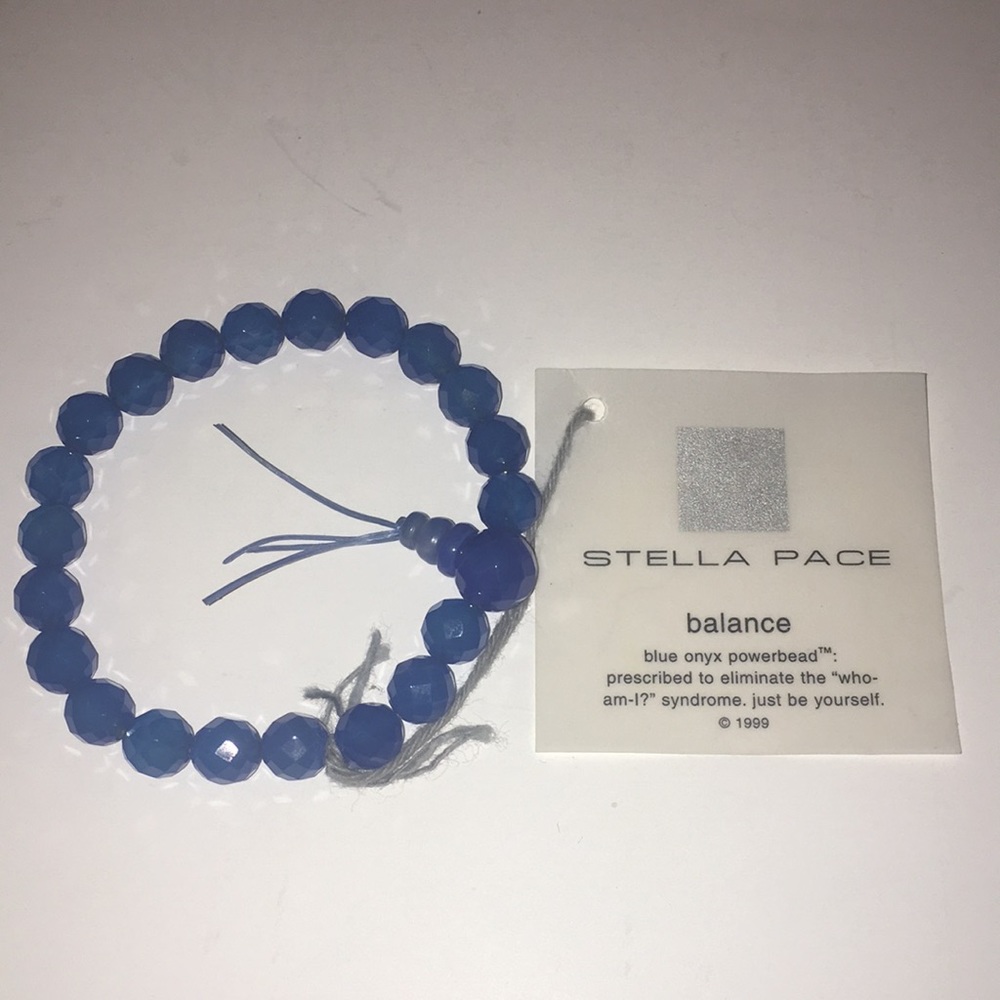 STELLA PACE BLUE ONYX POWERBEAD BRACELET BALLANCE .